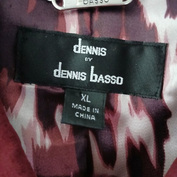 Dennis Basso Women's Size XL 100% Leather Suede Turnkey Jacket Lined Wine Red - Picture 6 of 16